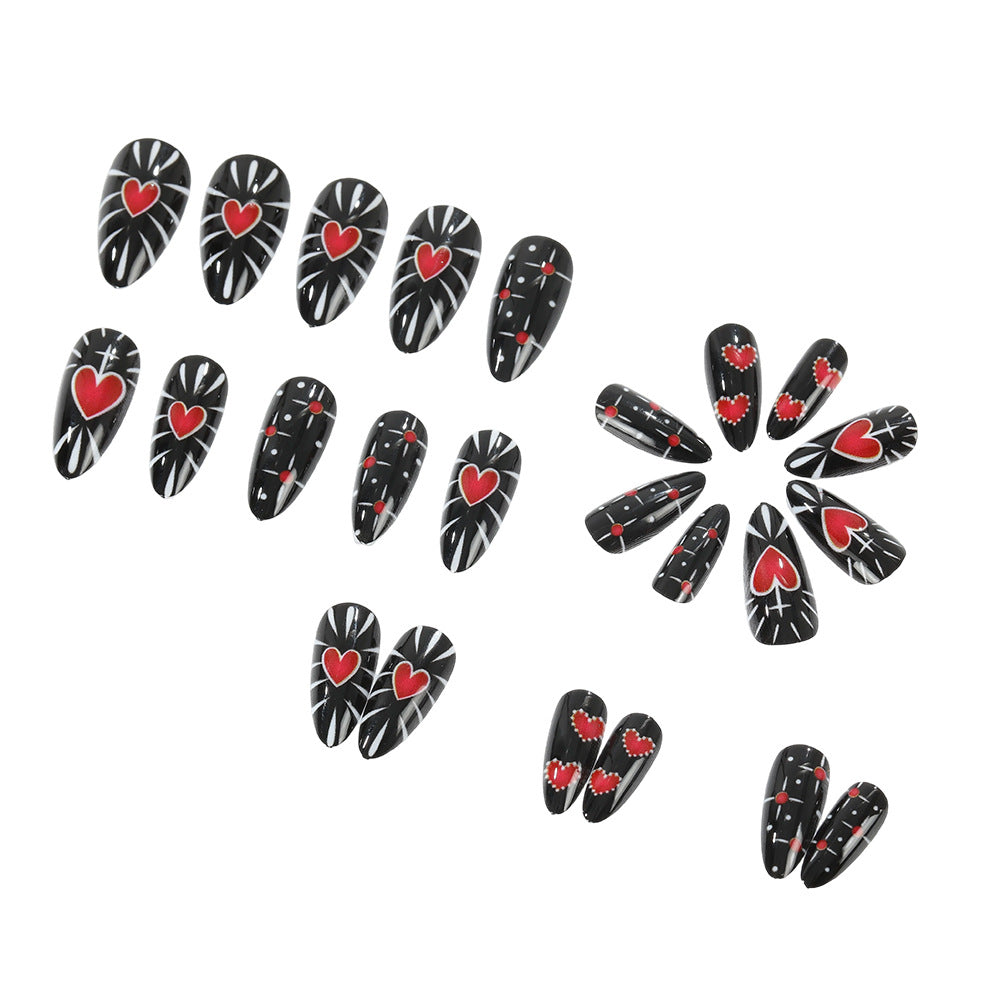 Creative heart design press-on nails Stornfield