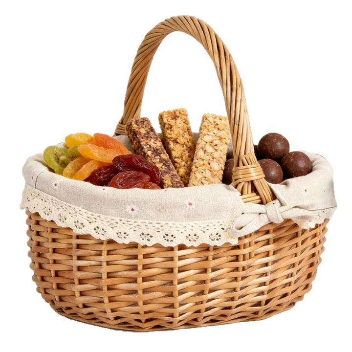 Women braided storage basket with decorative inner lining Stornfield