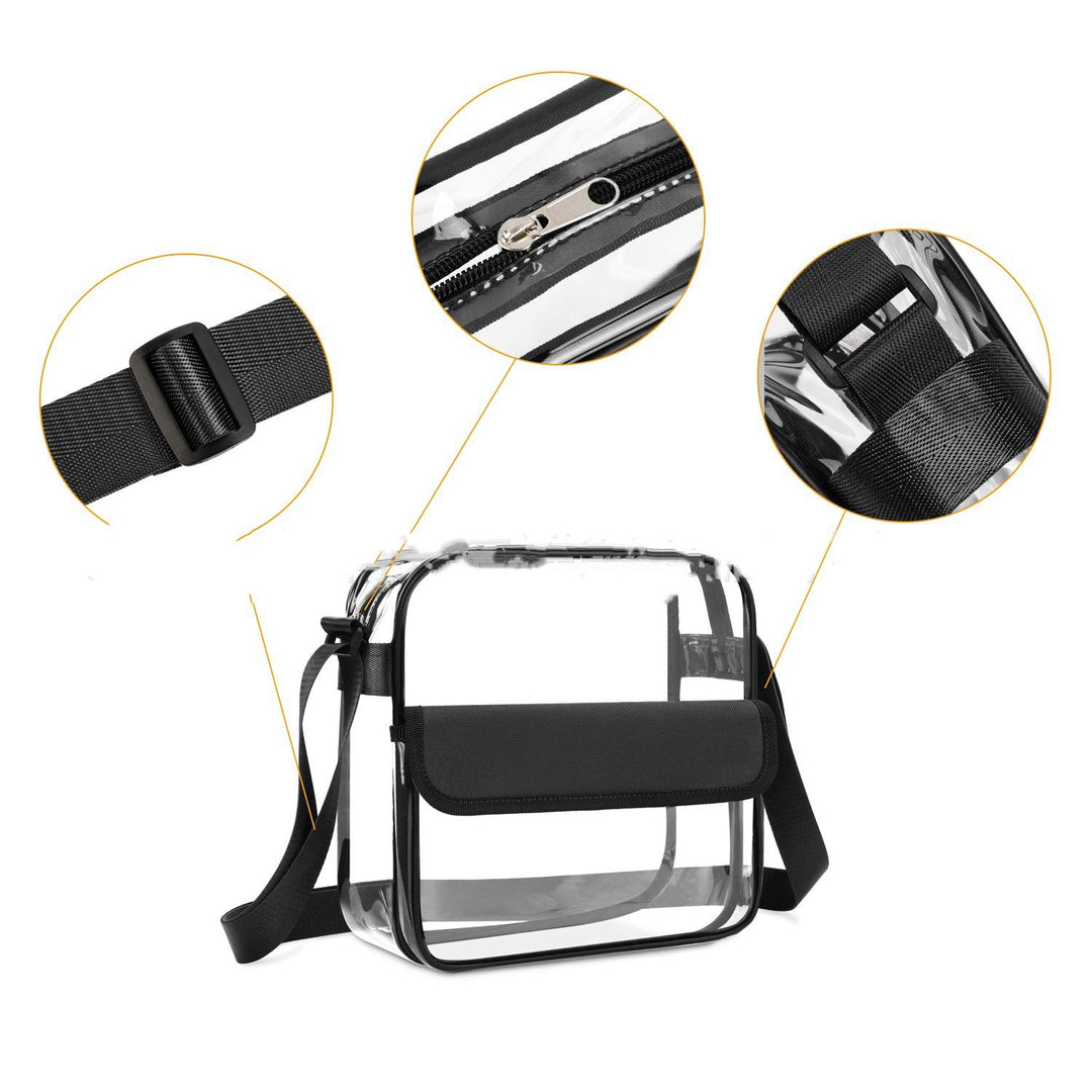Transparent Shoulder Bag with Practical Flap Stornfield