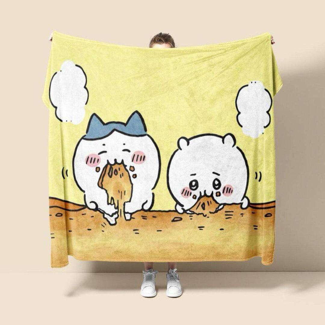 Cartoon Character-Themed Plush Blanket
