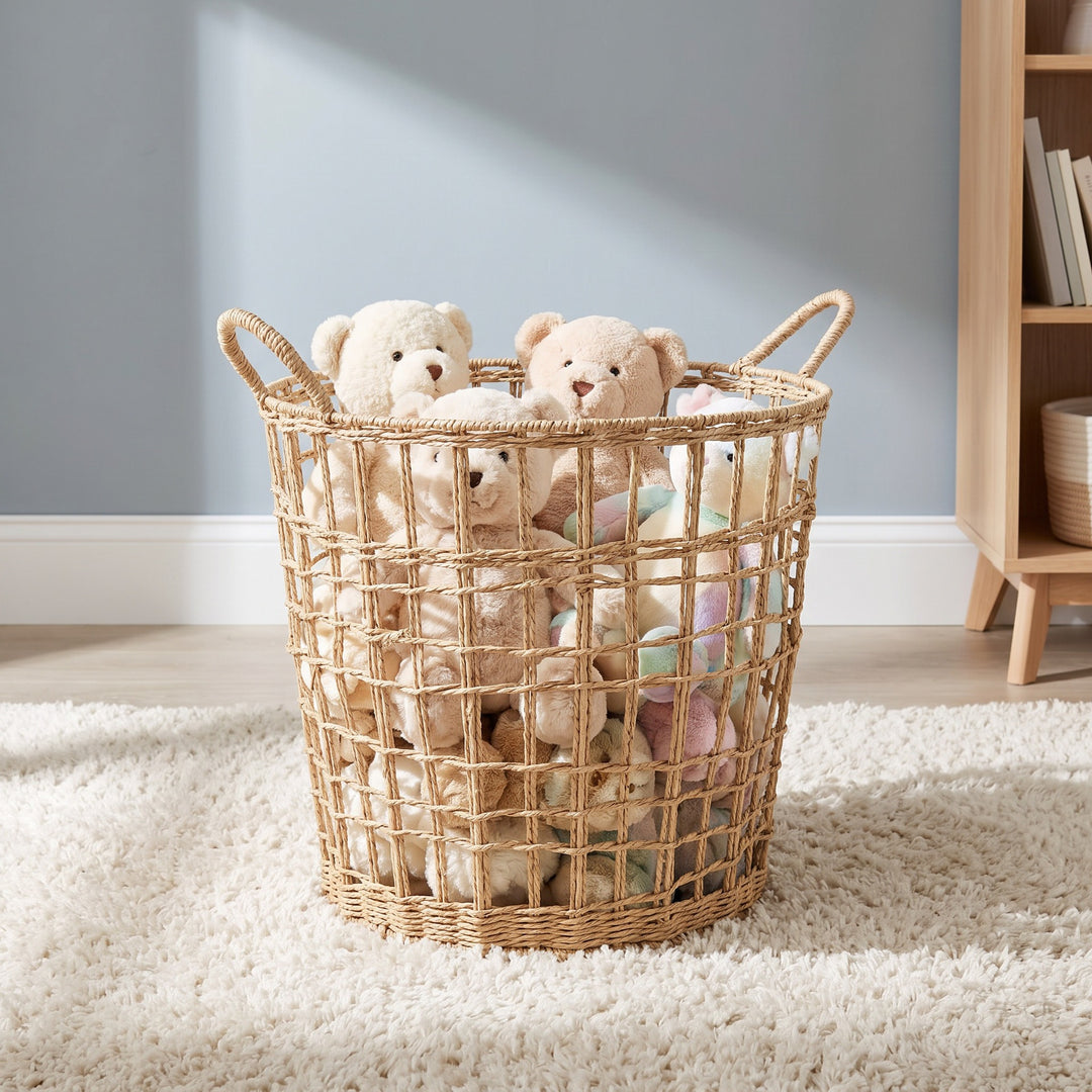 Stylish storage basket made of natural material Stornfield