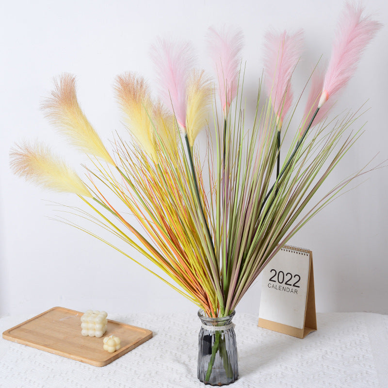 Decorative Faux Pampas Grass Arrangement