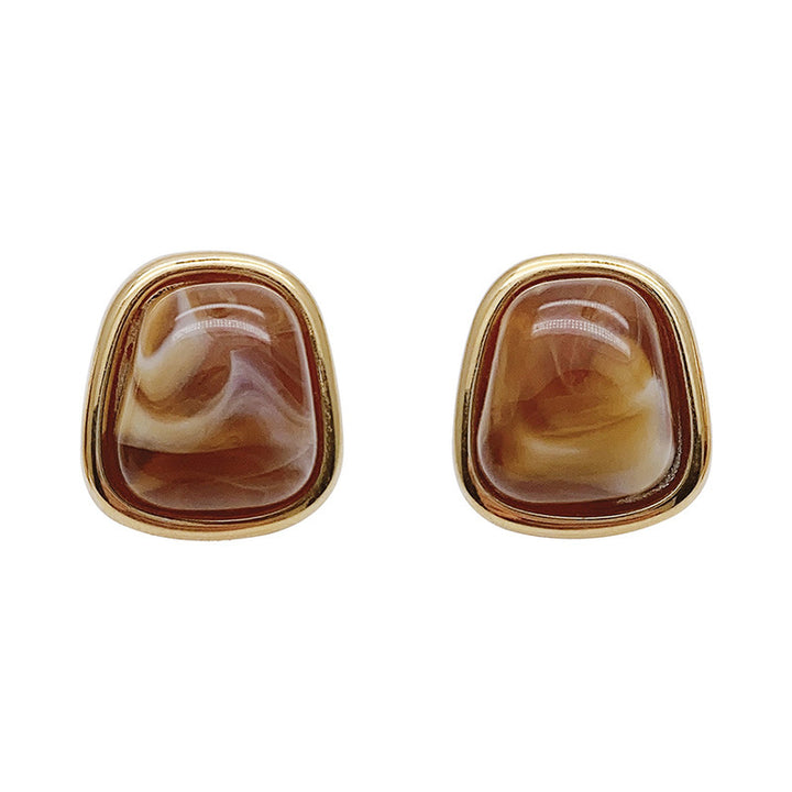 Glamorous earrings with high-quality amber elements Stornfield