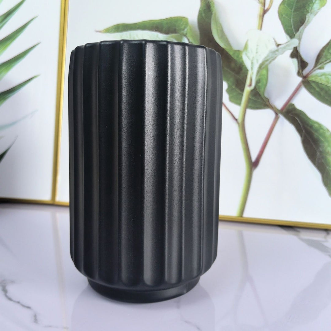 Decorative Vertical Ribbed Vase Stornfeild