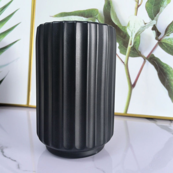 Decorative Vertical Ribbed Vase Stornfeild