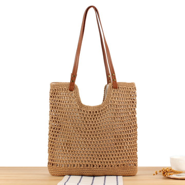 Large Shoulder Bag Made from Handwoven Natural Material Stornfield