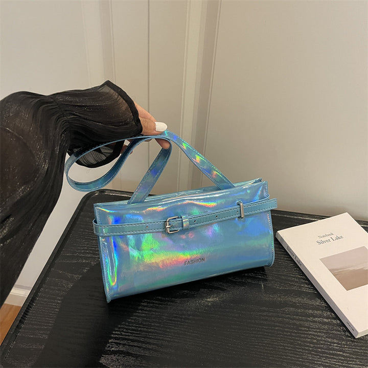 Elegant Patent Leather Handheld Clutch Bag