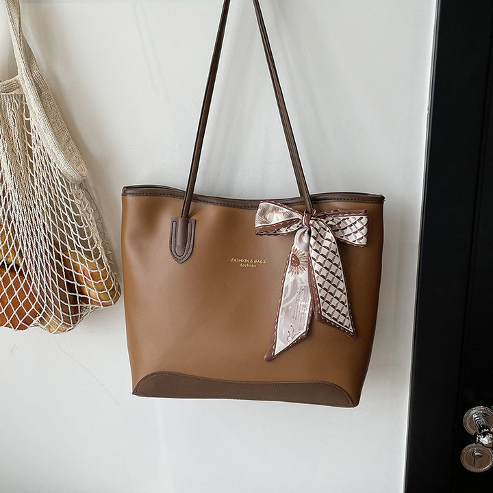 Elegant Bow-Accent Tote Bag