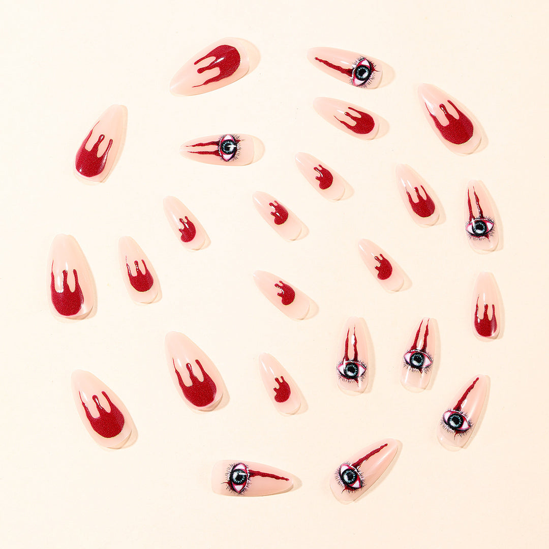 Horror Eye-Inspired Stiletto Nail Art Extensions Stornfield