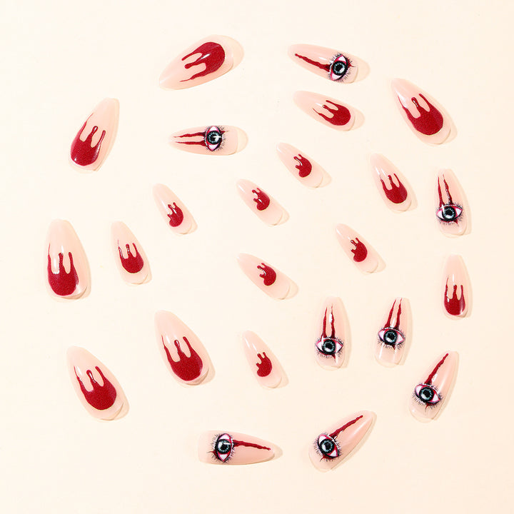 Horror Eye-Inspired Stiletto Nail Art Extensions Stornfield
