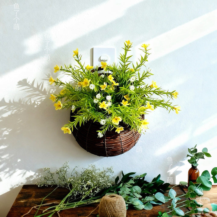 Wall-Mounted Artificial Flower Planter