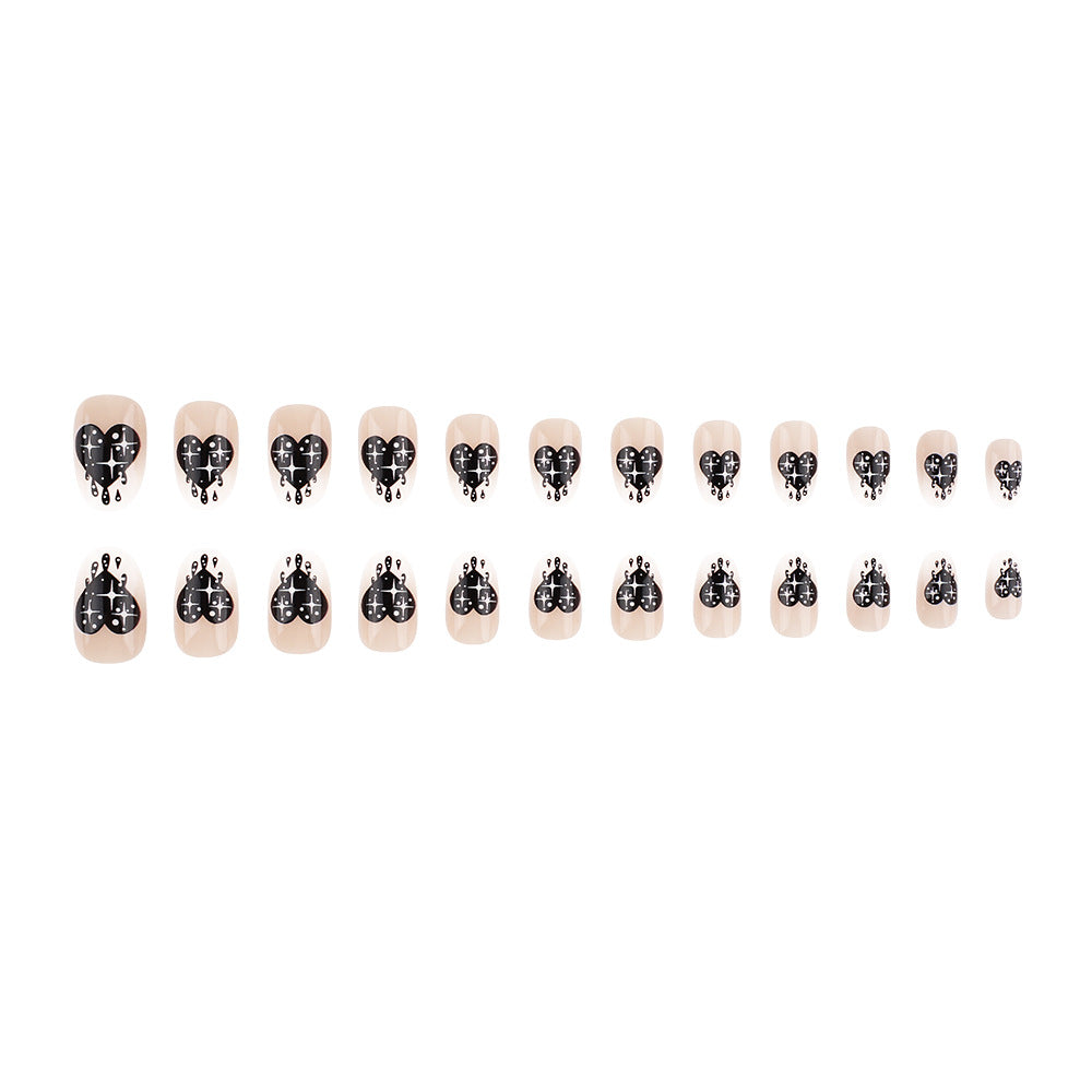 Artistic Heart-Design Press-On Nails Stornfield