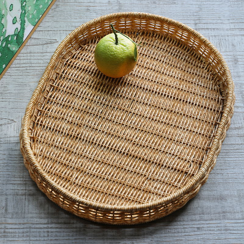 Handwoven Decorative Serving Tray Stornfield 1783754312