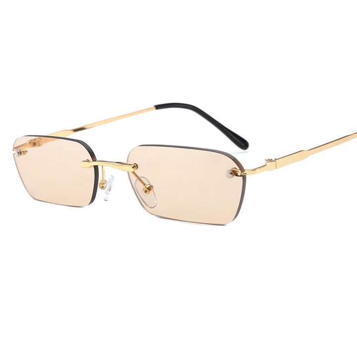 Women's fashionable rectangular sunglasses with luxurious metal frame Stornfield