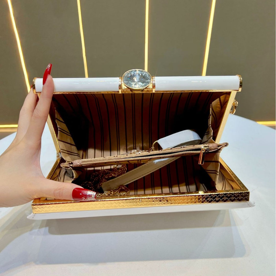 Elegant Patent Leather Evening Clutch