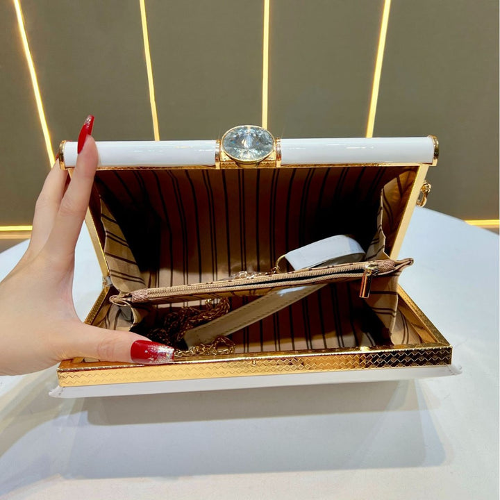 Elegant Patent Leather Evening Clutch