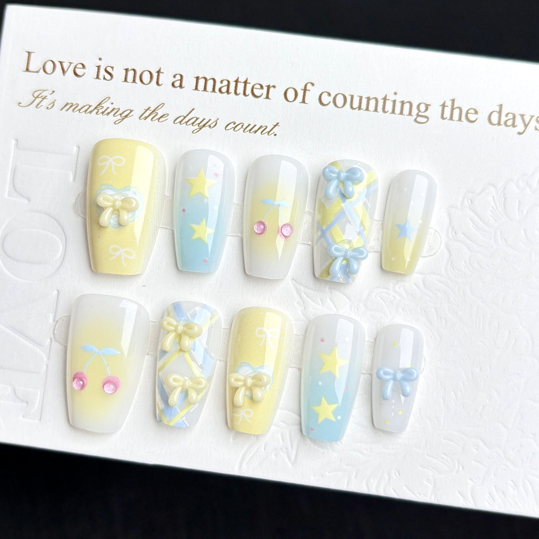 Whimsical Press-On Nail Art