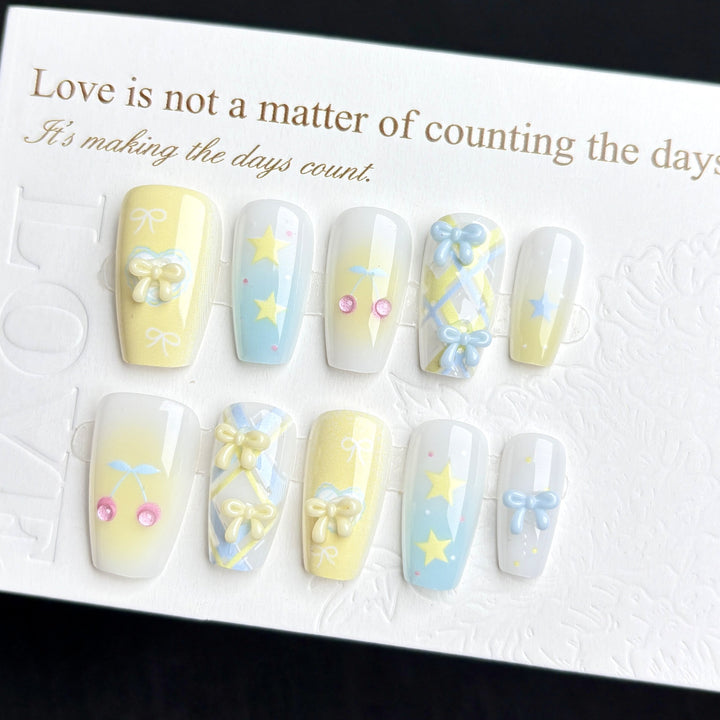 Whimsical Press-On Nail Art