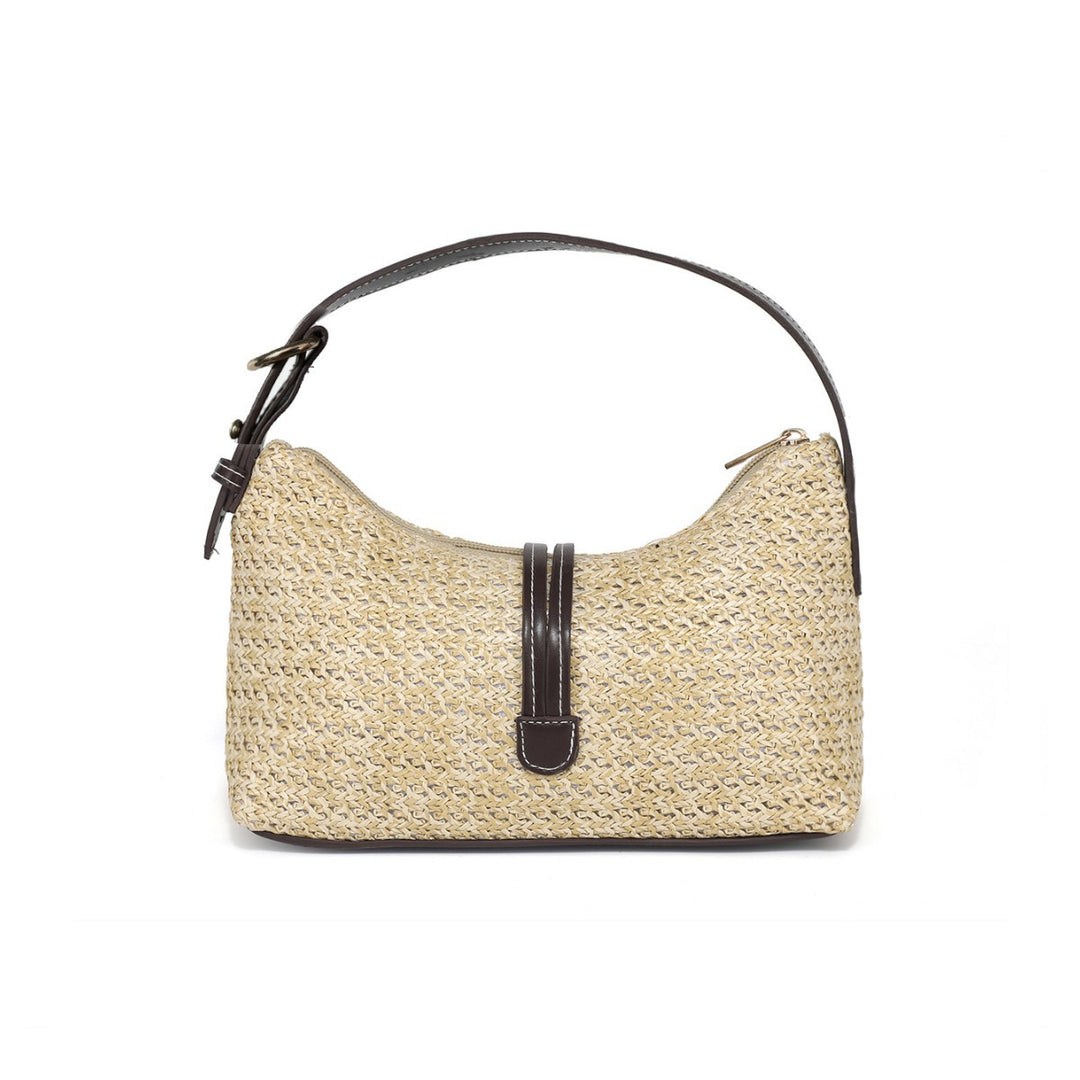 Textured Woven Shoulder Bag