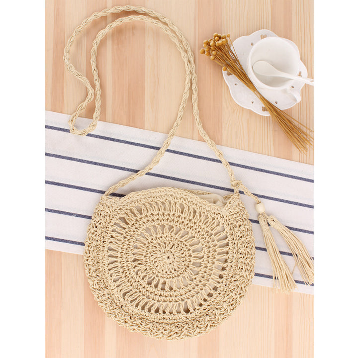 Macrame Crossbody Bag with Decorative Fringes Stornfield