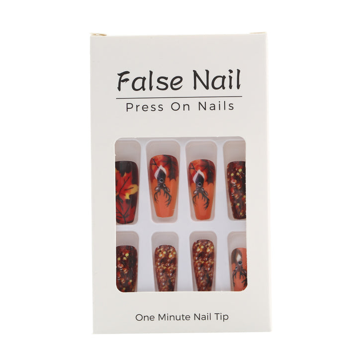 Artificial nails in autumn leaf design Stornfield