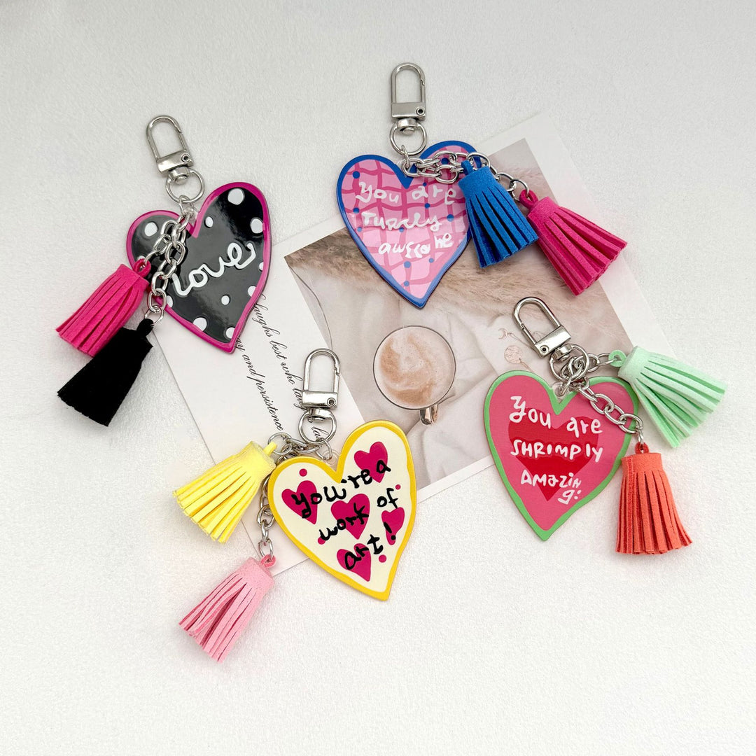 Quirky Heart Charm Keychain Stornfield