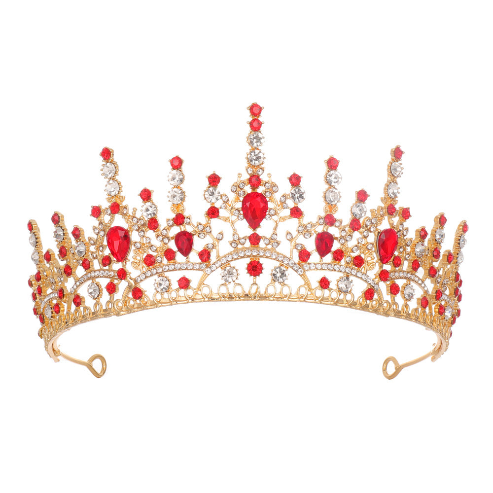 Women Elegant Crystal Tiara with Filigree Design Stornfield