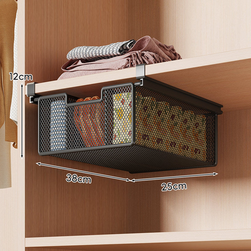 Under-Shelf Pull-Out Mesh Storage Basket