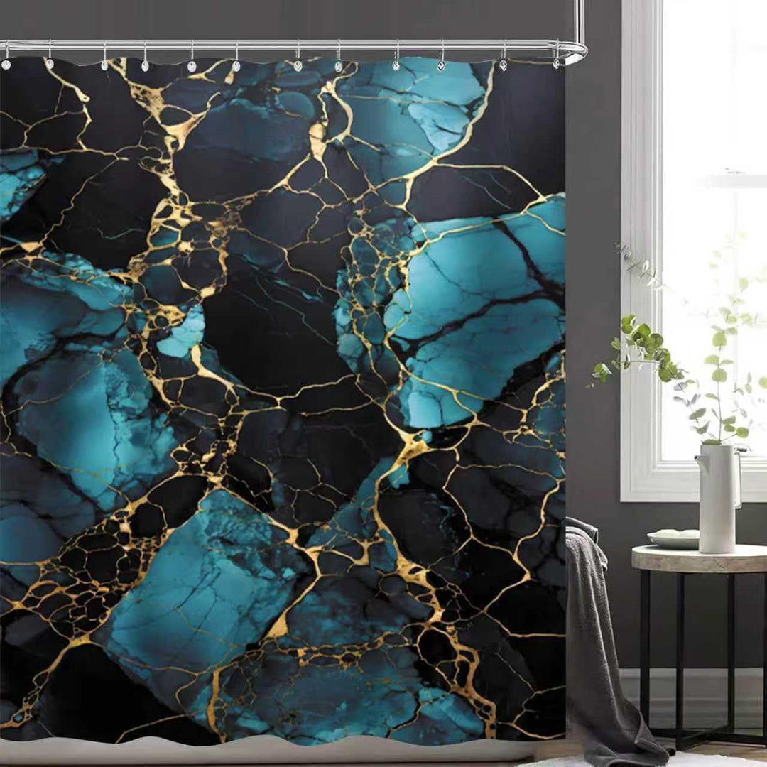 Artistic Marble Texture Shower Curtain Stornfield