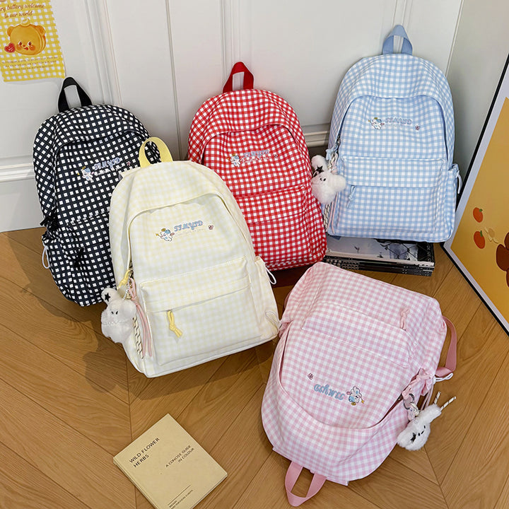 Cute Gingham Patterned Backpack Stornfield