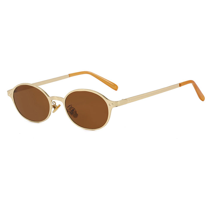 Women's round glasses with a delicate metal frame and comfortable nose pads Stornfield