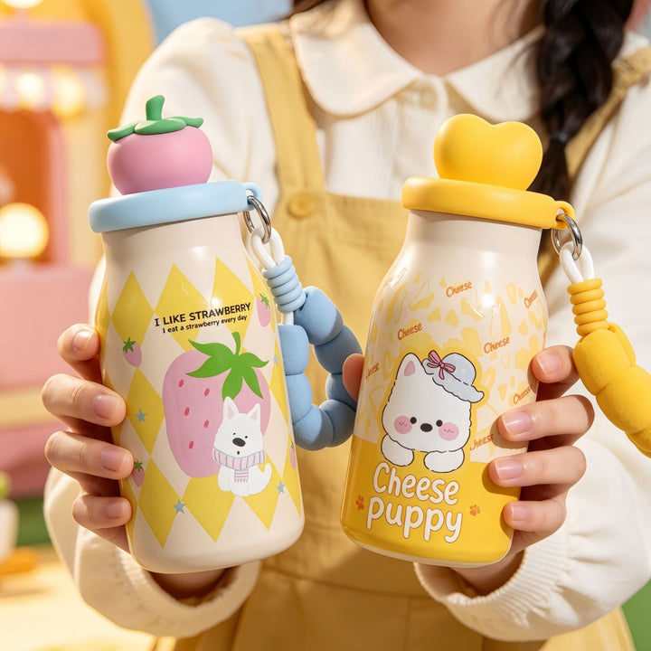 Women’s insulated bottle with practical carrying handle and playful bunny design Stornfield