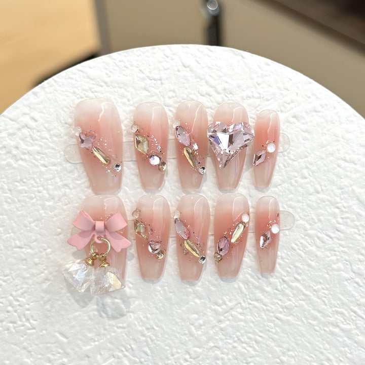 Glittering Handcrafted Press-On Nail Set