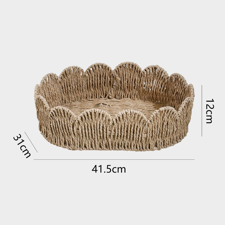 Decorative storage basket with wave edge Stornfield