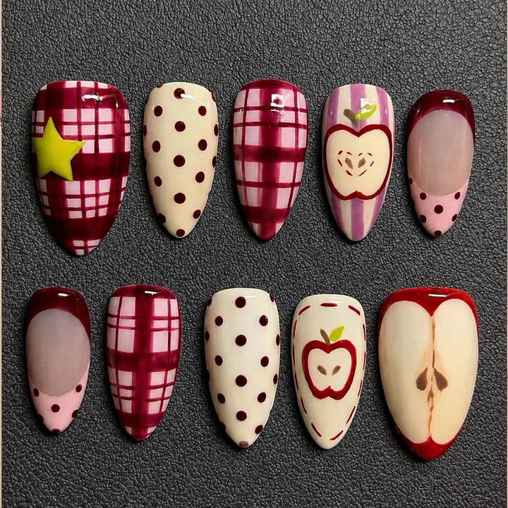 Stylish art nail set with cheerful fruit designs Stornfield