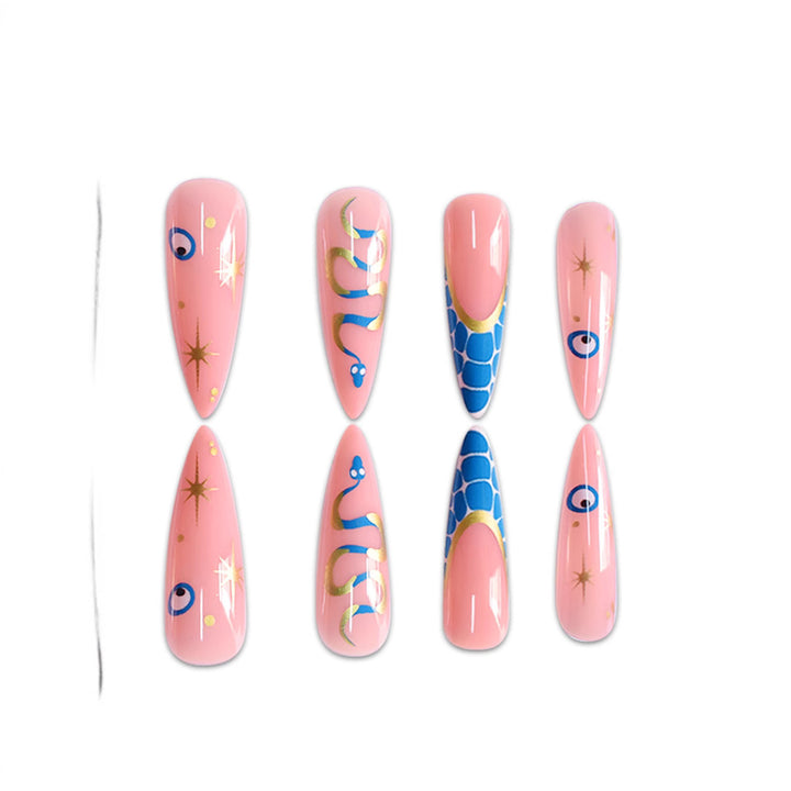 Fantasy-Themed Stiletto Press-On Nail Art Stornfield