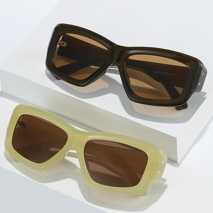 Fashion-Forward Oversized Angular Sunglasses Stornfield