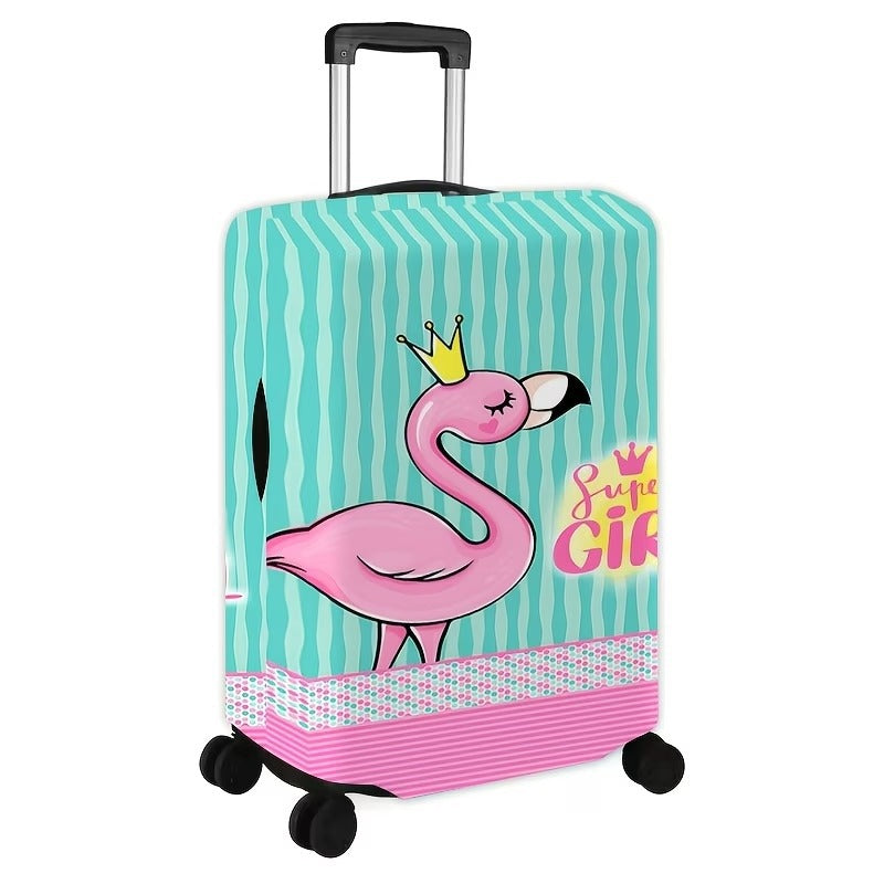 Women's nan elastic suitcase cover with flamingo print, stretch protective cover with zipper and non-slip interior attachment Stornfield