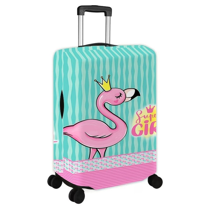 Women's nan elastic suitcase cover with flamingo print, stretch protective cover with zipper and non-slip interior attachment Stornfield