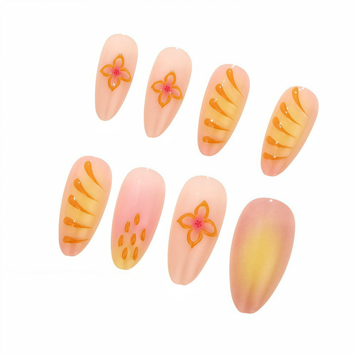 Artful Nail Tips with Floral Motifs Stornfield