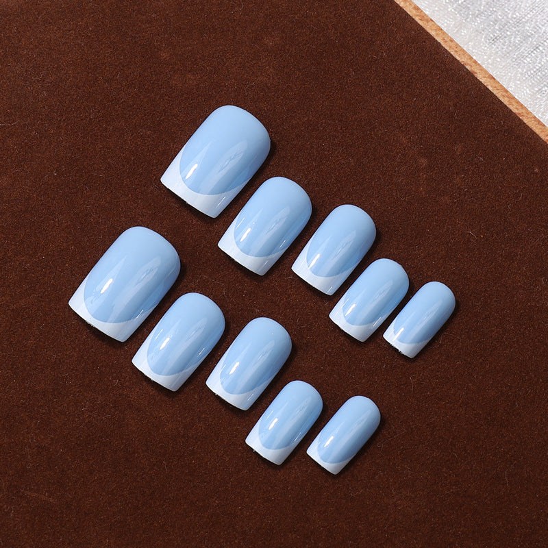 Premium French Tip Press-On Nail Set Stornfield