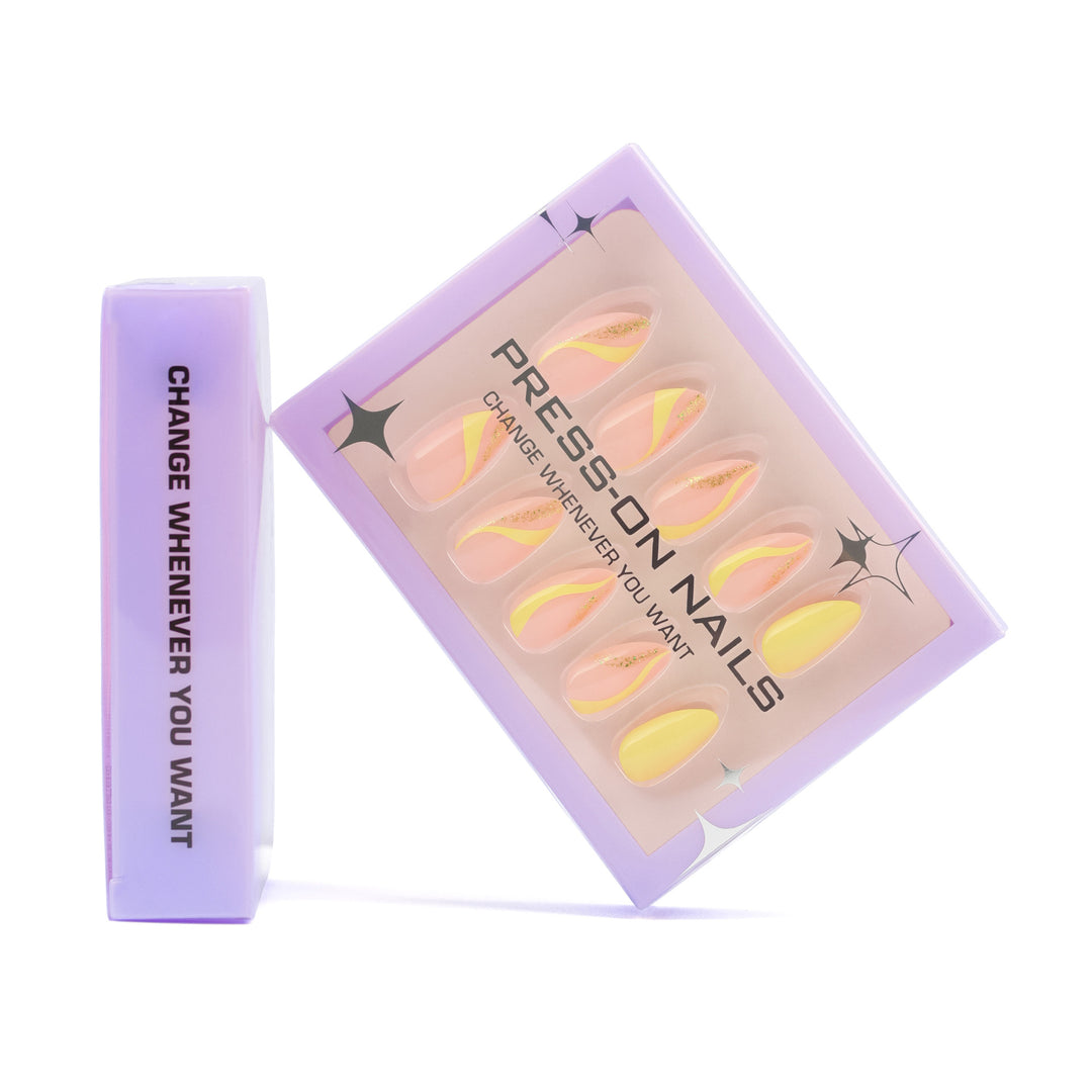 Artificial Press-On Nails with glamorous designs Stornfield