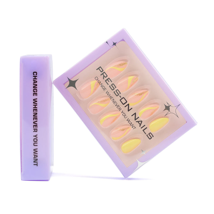 Artificial Press-On Nails with glamorous designs Stornfield