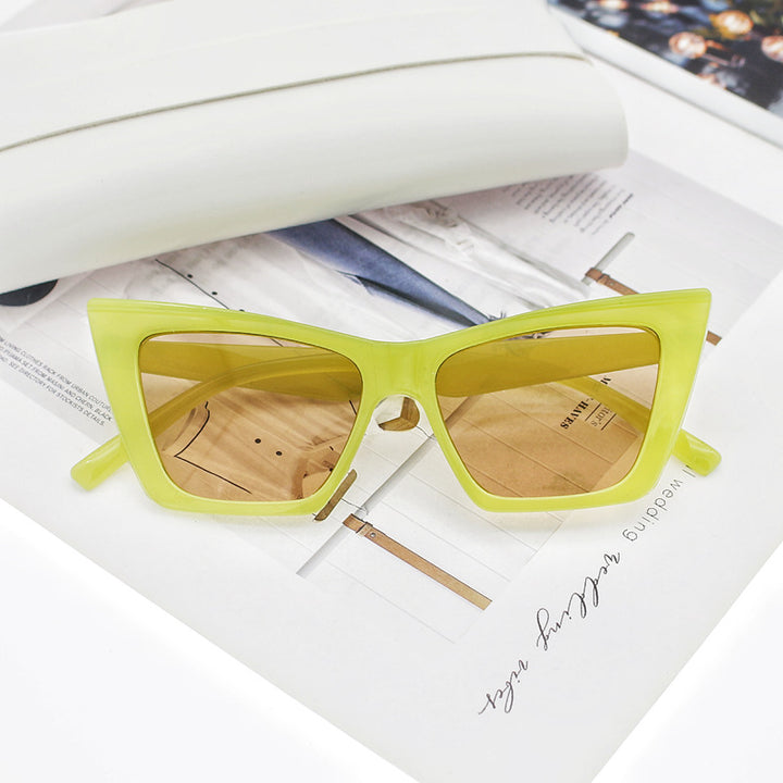 Women's Cat Eye Sunglasses with Transparent Frame and UV Protection Stornfield