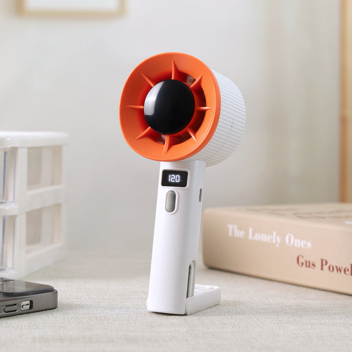 Unisex Portable Hand Fan with LCD Display and USB Charging Function Stornfield
