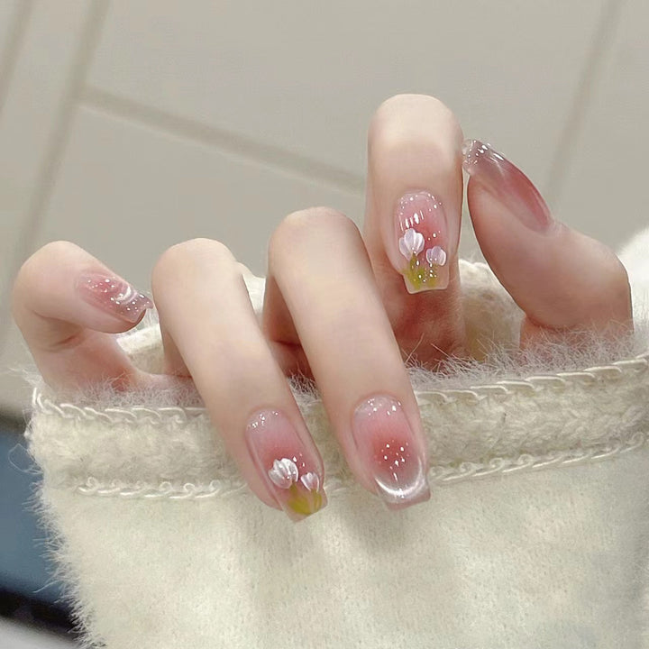 Floral Ombre Press-On Nails Stornfield