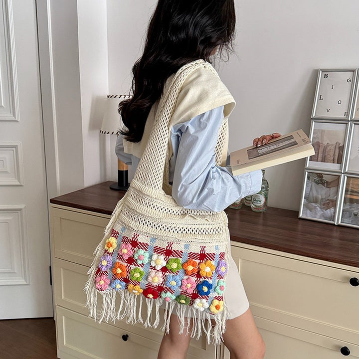 Handcrafted Floral Crochet Tote Stornfield