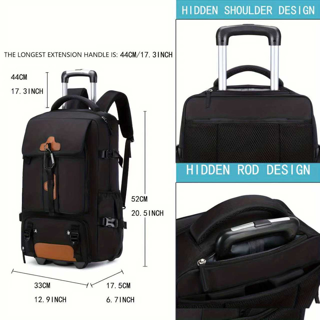 Multi-Compartment Rolling Backpack
