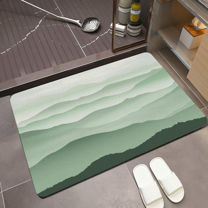 Scenic Mountain Landscape Bath Mat Stornfield