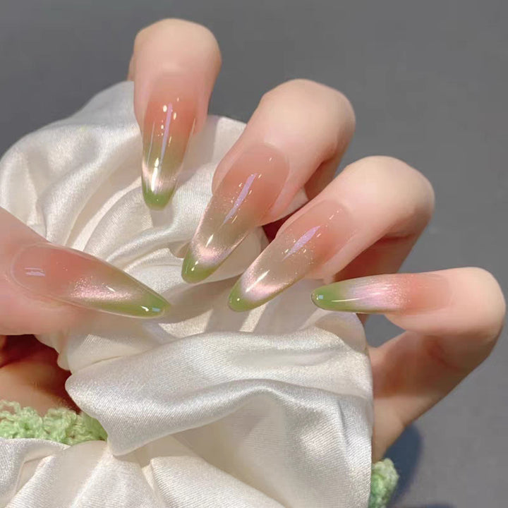 Artistic Press-On Nail Set with Unique Bow Designs Stornfield